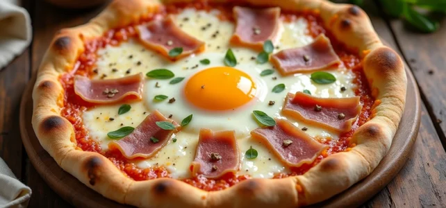 Découvrez la pizza carbonara : une expérience gourmande entre crème, œuf et saveurs italiennes Découvrez la pizza carbonara : une expérience gourmande entre crème, œuf et saveurs italiennes